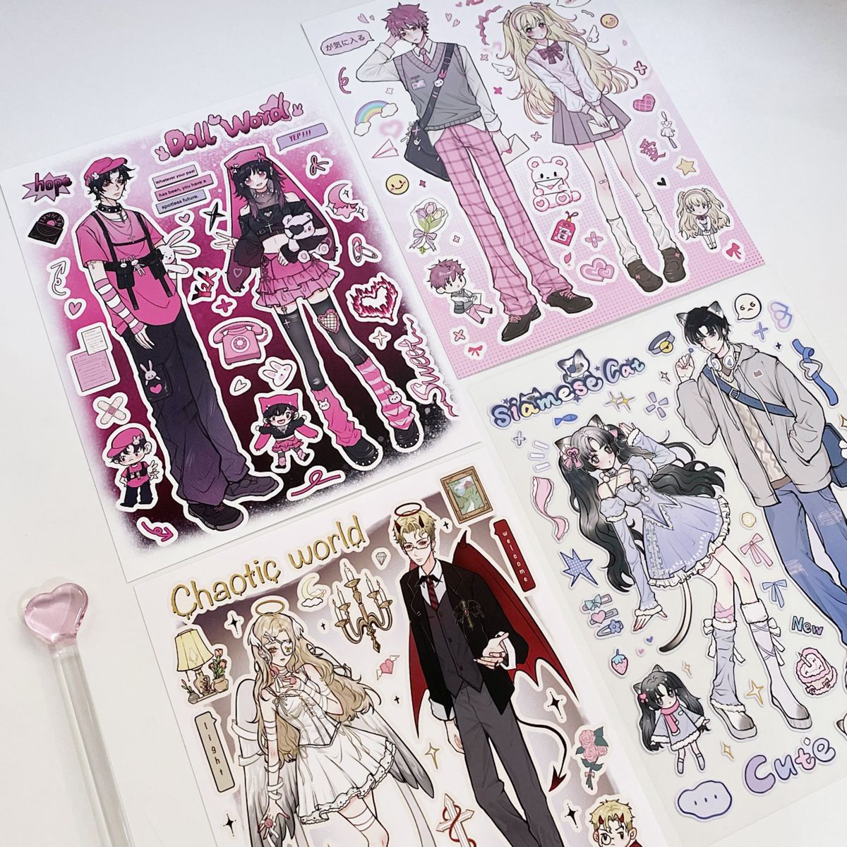 Couple Stickers- Original Anime