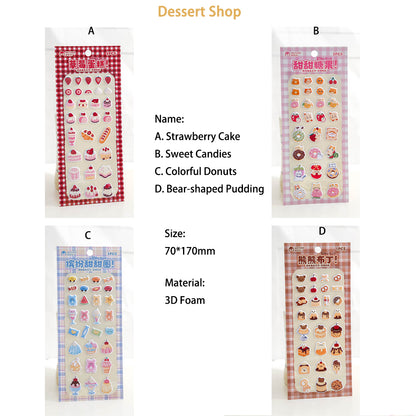 3D Cartoon Foam Stickers