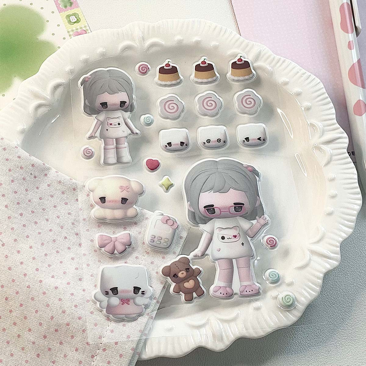 3D Bubble Character Stickers