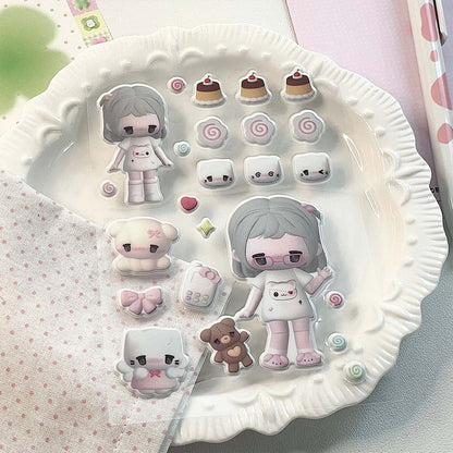 3D Bubble Character Stickers