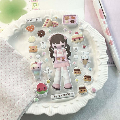 3D Bubble Character Stickers