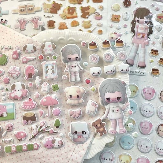 3D Bubble Character Stickers